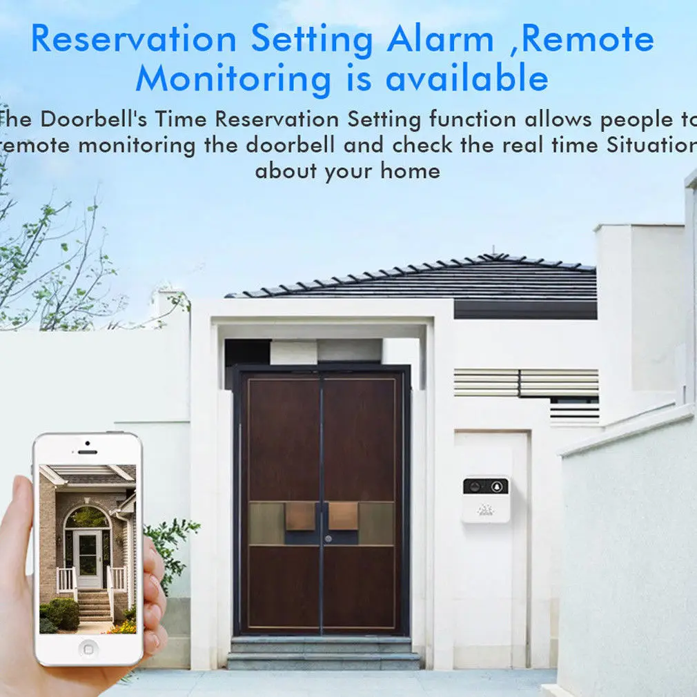 

Hot Smart Doorbell Home Wifi Visual Ring Video Camera Door Bells Wireless HD Night Vision Security System Automation for Family