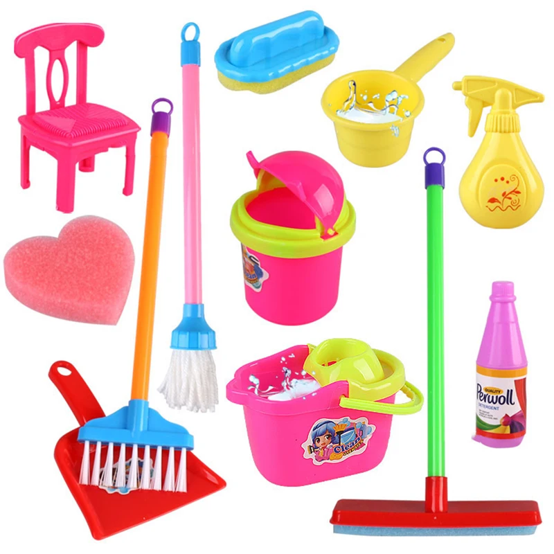 Kids Cleaning Set for Toddlers Up to Age 4. Includes 12 Cleaning Toys