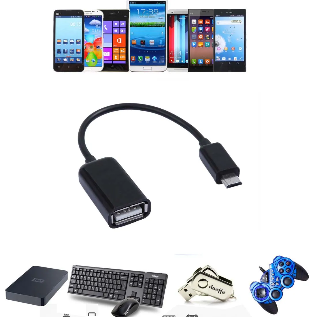 USB адаптер OTG Кабель-адаптер для lenovo Tablet Ideatab V2007/A-F V2010/A-F планшет Android USB 2,0 OTG адаптер