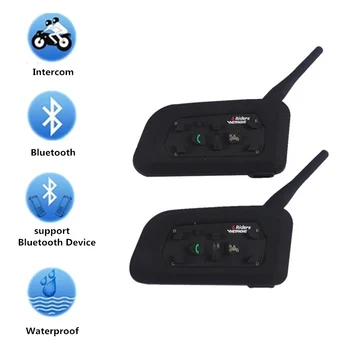 Motorcycle Helmet Bluetooth Wireless Headset Intercom 6 Riders Bluetooth Headset 1200M Intercomunicador BT Interphone V6 2Pcs Motorcycle Helmet Bluetooth Wireless Headset Intercom 6 Riders Bluetooth Headset 1200M Intercomunicador BT Interphone V6 2Pcs