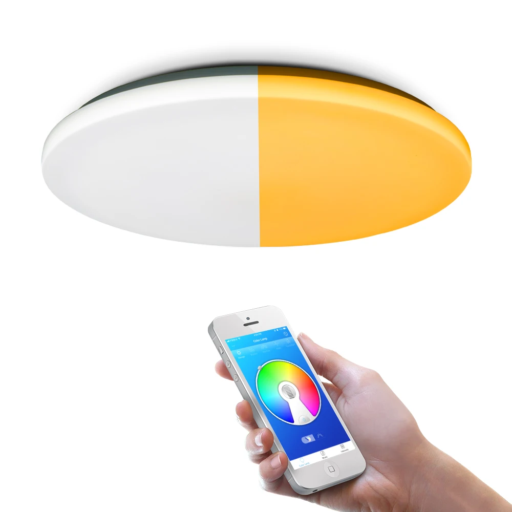 

Modern LED Smart Ceiling Light APP Remote Control RGB Dimming Bluetooth Speaker Home Lighting AC85V-265V ceiling lamp