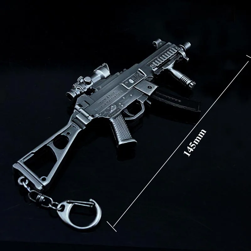 Победитель Куриный Ужин! Сплав 15 см пистолеты оружие игра бой Royale UMP9 пулемет +