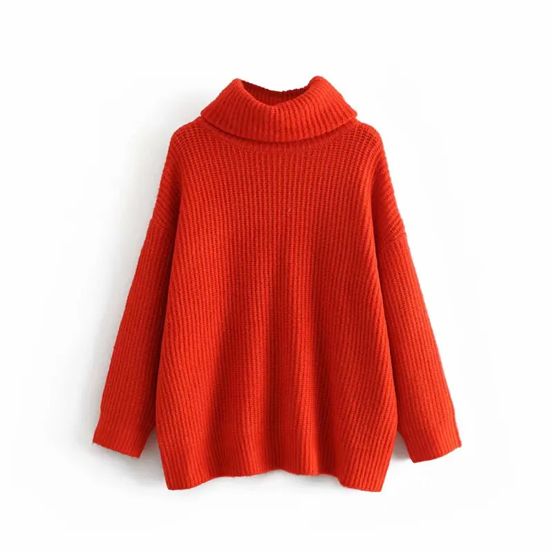 Vadim women turtleneck knitted loose sweater oversized warm thick long sleeve pullovers female casual chic tops HA086 Vadim women turtleneck knitted loose sweater oversized warm thick long sleeve pullovers female casual chic tops HA086