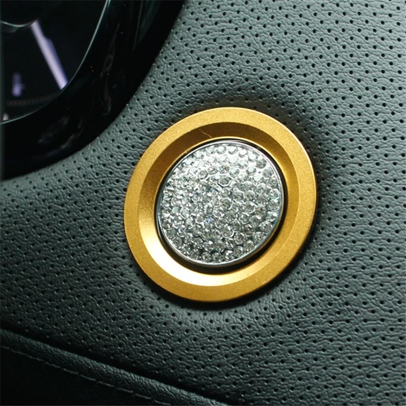 

Car Ignition Button Interior Promote Automobile Decorative Chromium Sticker Strip Decoration Protecter 18 19 FOR Cadillac XTS