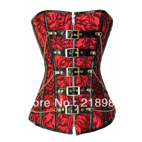 Sexy Festive Red Jacquard Corset New Free Shipping Women's Bustiers | Женская одежда