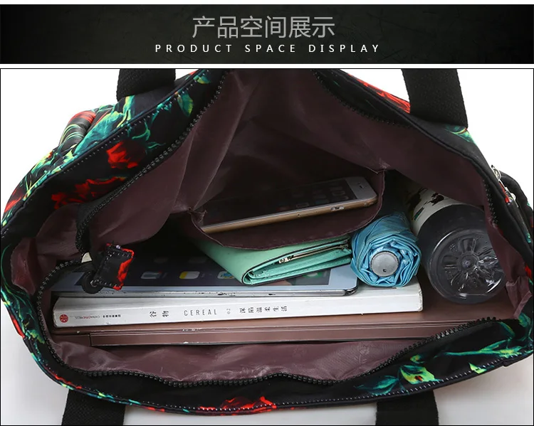 Floral Big Shoulder Bag Lightweight Large Capacity Casual Bag Waterproof Oxford Rural style Handbag Women Fashion Travel Bag best Women's Bags