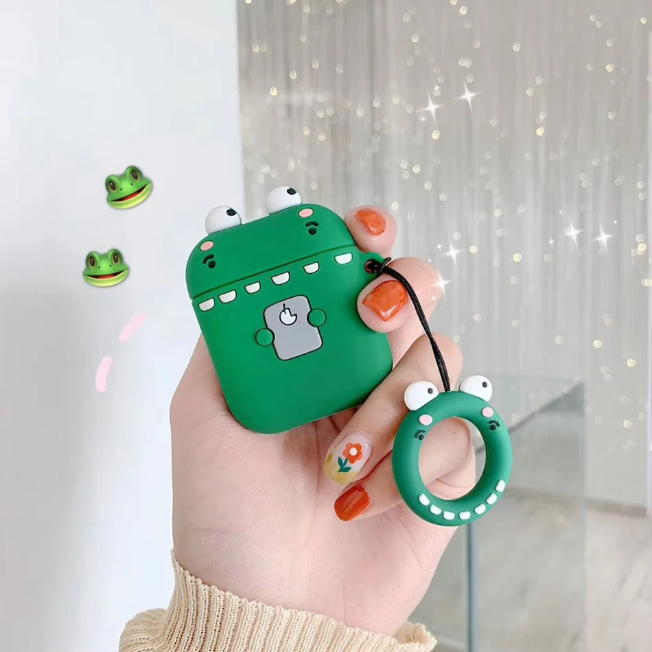 Чехол для AirPods с изображением мультяшного медведя, собаки, чехол s для Apple Airpods 2, чехол, Милые силиконовые аксессуары для наушников, чехлы для наушников, чехлы для Air pods - Цвет: H
