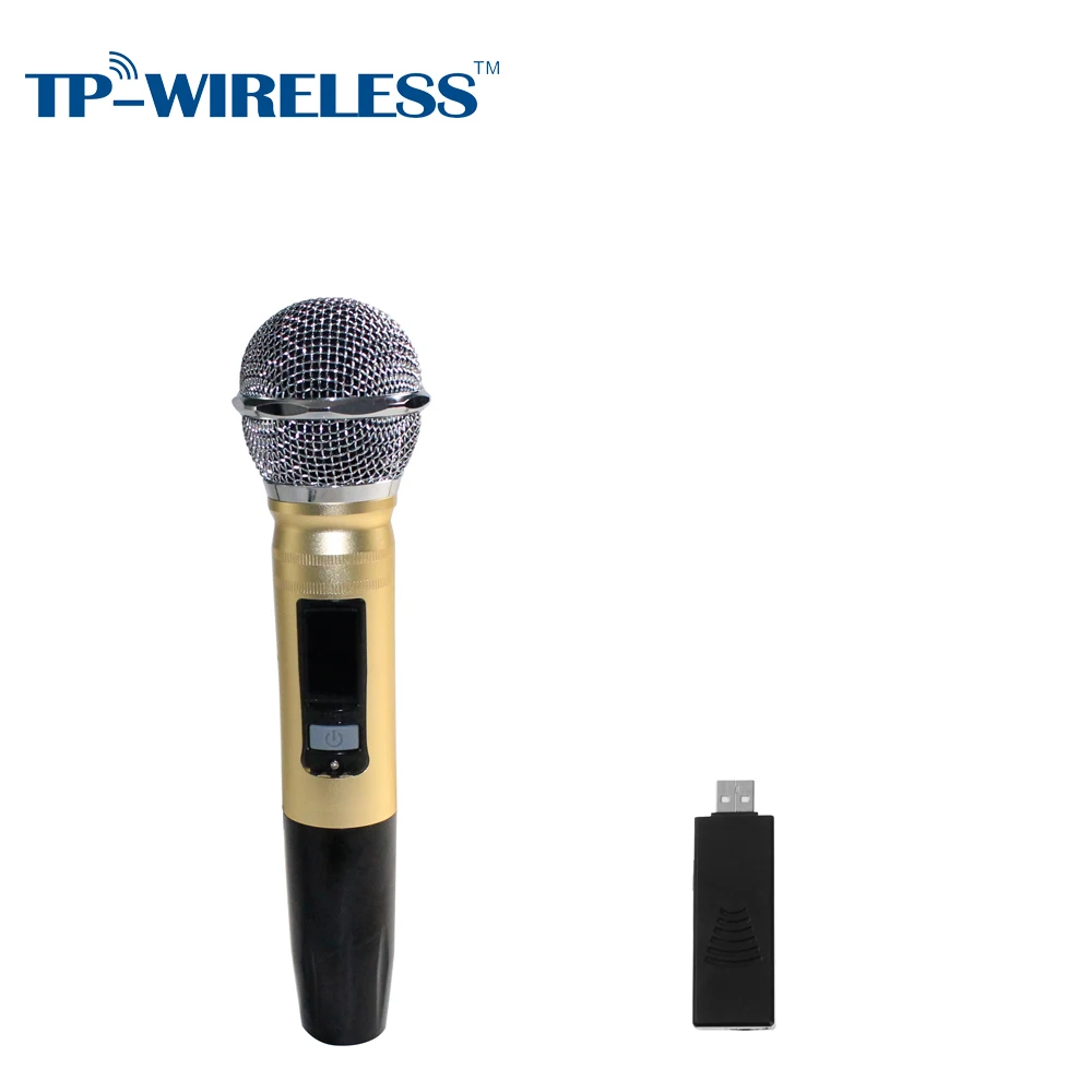 TP-WIRELESS المزدوج قناة مكبر صوت لا سلكي ذو تردد فوق العالي و USB استقبال نظام كاريوكي ، مؤتمر ، محاضرة الغناء (1 ميكروفون)