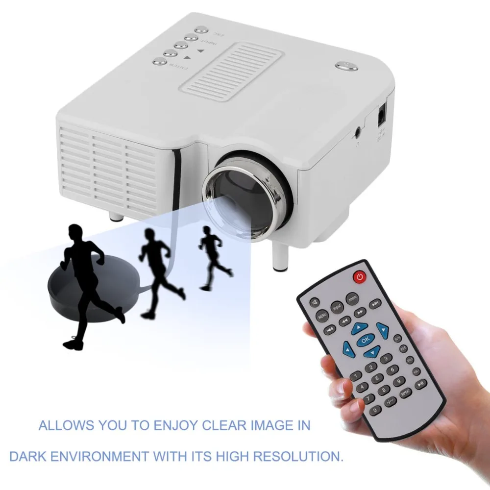 

Portable LCD Display Projector Mini Digital LED Projector For Home Theater GA USB AV HDMI Home Office Part EU Plug