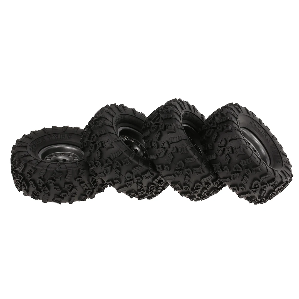 

4PCS RC Car 2.2 Inch 132mm Rock Crawler Wheels with Metal Hub Set for 1:10 SCX10 TRX-4 HSP RGT RR10 Traxxas Axial RC Cars