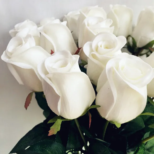 Real Touch Rose Fake Flower Pink Blue Black Red Yellow Purple Pu Real Touch Rose Fake Flower Pink Blue Black Red Yellow Purple