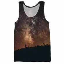 Stary night sky galaxy 3D Печатный Топ на бретелях для мужчин модный летний топ на бретелях для работы Мужские Женские топы топ на бретелях
