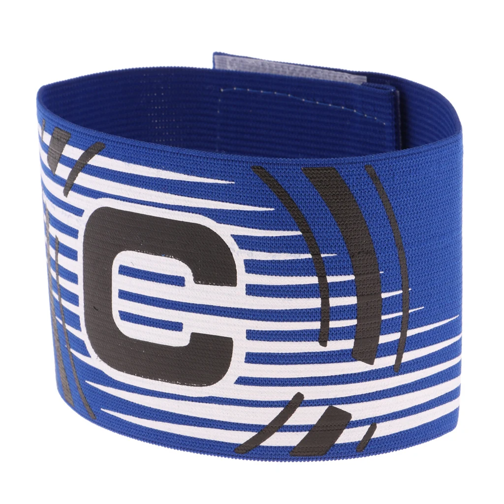 Football Soccer Captain Armband, Elastic Captains Armband for Adult Youth One Size, Stripe Design