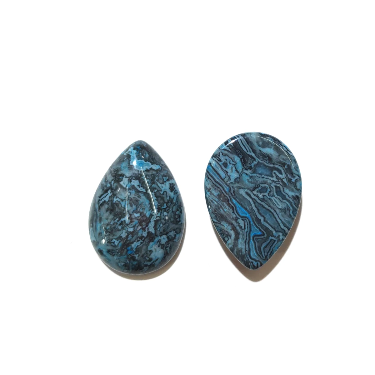 10 шт. синий Crazy Agate натуральный камень Кабошон 12x16 мм 13x18 мм 15x20 мм 18x25 мм форма капли воды без отверстия для изготовления ювелирных изделий DIY