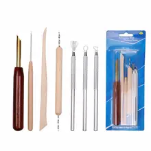 Керамика Глина и Инструменты Наборы перфораторов игла текстура Чистка нож Комбинация