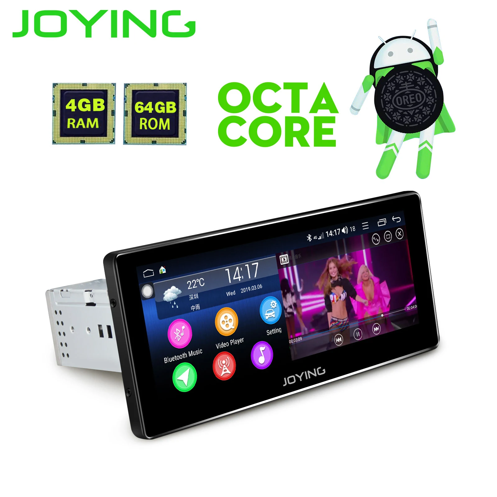 Perfect JOYING Android 8.1 car radio 4GB RAM & 64GB ROM GPS navigation car audio player 8.8" IPS display universal support fast boot/SWC 0 Perfect JOYING Android 8.1 car radio 4GB RAM & 64GB ROM GPS navigation car audio player 8.8" IPS display universal support fast boot/SWC 0