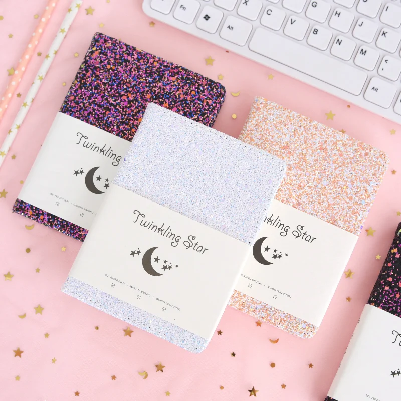 

New cute creative Pearlescent design hardcover school travel journal handbook stationery,A6 student composition copy notebook