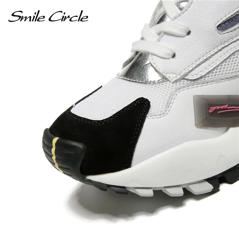 Кроссовки женские Smile Circle Белые женские кроссовки из натуральной кожи Вскользь ботинки