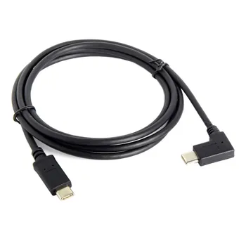 

Cablecc Type-C to USB-C 2.0 Reversible Right Angled 90 Degree Data Cable for Laptop & Tablet &Mobile Phone & Hard Disk Drive