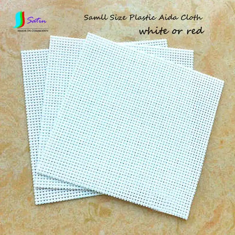 Hot Thickening Small Size Red/white 14CT Plastic Cross Stitch Aida