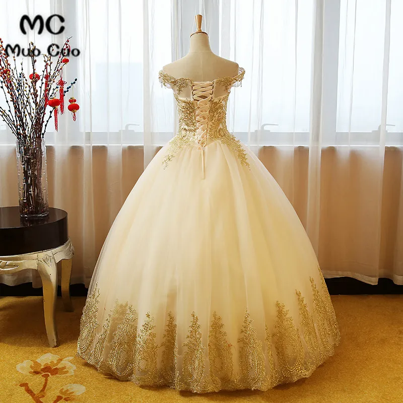 Aqua Blue Quinceanera Dresses Tulle Withh Gold Appliques Lace Sweet 16 Dresses Ball Gowns Vestidos De 15 Anos Debutante (3)
