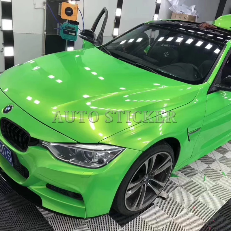 

Виниловая пленка для кузова автомобиля, глянцевая, Магическая, Коралловая, зеленая