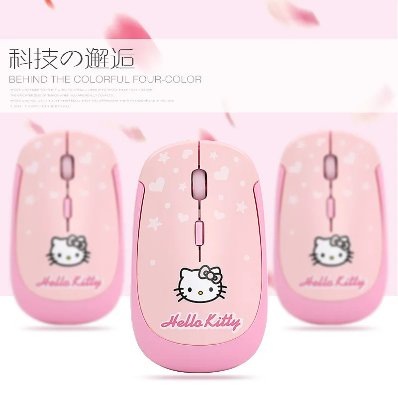 

DORAEMON Hello Kitty cartoon notebook Wireless mouse with USB 2.4G receiver Wireless Optical Mice For PC Computer Accessories