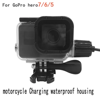 

Diving Waterproof Case Charger Shell With USB Cable Accessories for GoPro hero7/6/5 Motorcycle Action Camera Accessories