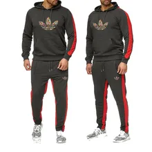 2019 New Set Brand Mens Tracksuit Sporting Fitness Clothing Two Pieces Long Sleeve Jacket + Pants Casual Men's Track Suit