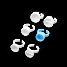 100 шт. одноразовые татуаж кольцо без разделителя Средний Размеры бровей губ пигменты держатель кольца контейнера/Кубок