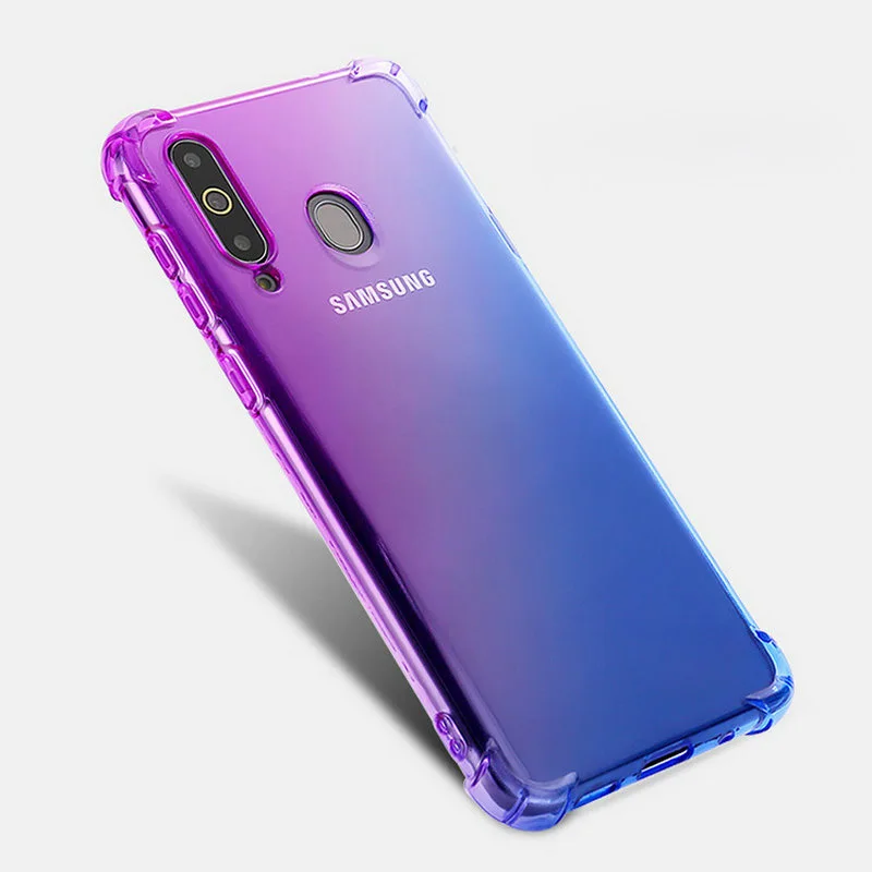 

30pcs/lot For Samsung Galaxy A50 A30 A40 A10 A70 ShockProof TPU Case Gradient TPU Gel Case For Samsung Galaxy M10 M20 M30 A40S