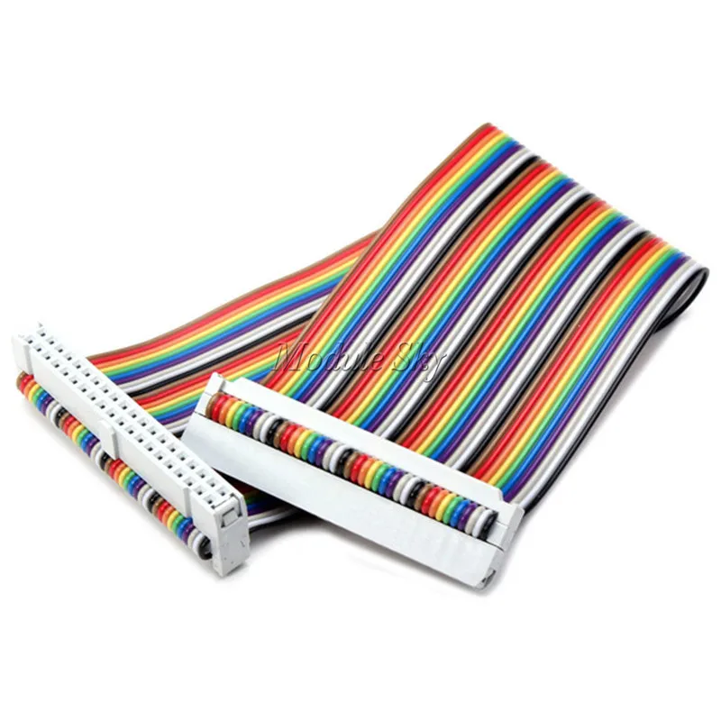 

20cm 40 PIN Way GPIO Rainbow Ribbon Cable for Raspberry Pi Model B / Model B+