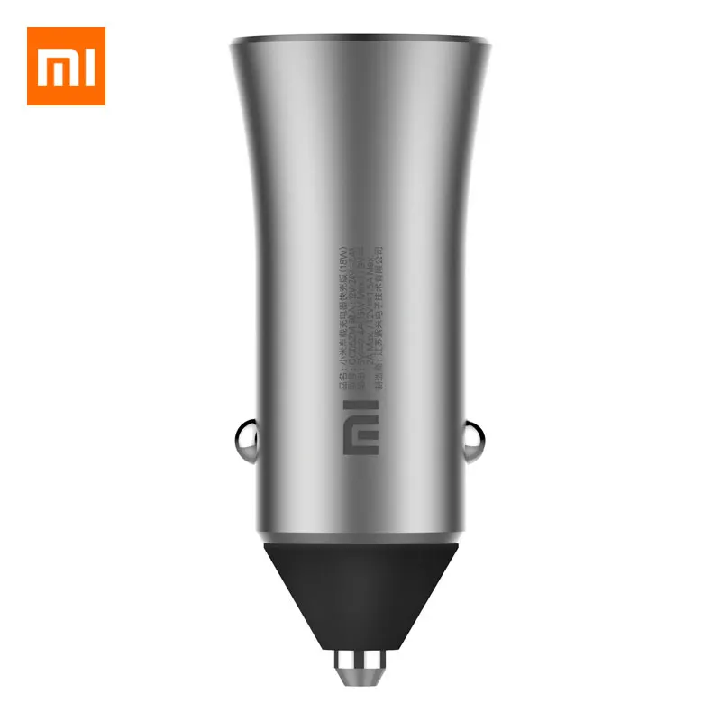 Оригинальное автомобильное зарядное устройство Xiaomi 18 Вт с двумя usb-портами, быстрая зарядка, поддержка Qualcomm, быстрая зарядка для Xiaomi huawei и всех смартфонов