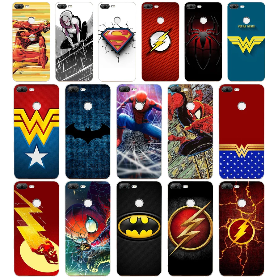 

205A Batman Superman flash Wonder Woman Spiderman Soft Silicone Tpu Cover phone Case for huawei Honor 9 Lite 10 p 9 10 lite case