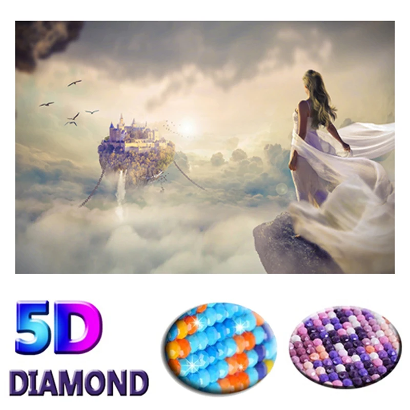 Полный DIY 5D алмазная картина Страна Чудес вышивка крестиком Алмазная Сказочные