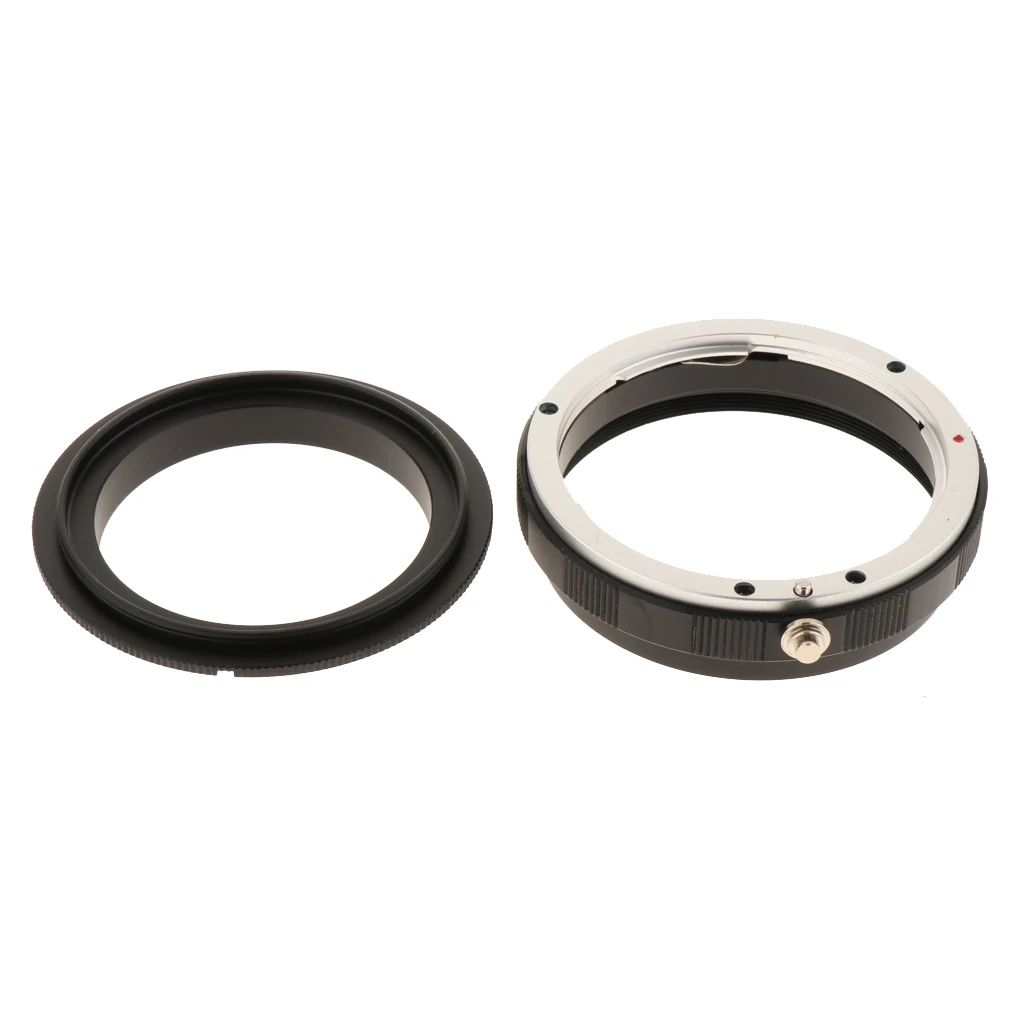 58mm Macro Reverse Adaptor Ring and Rear Lens Mount Protection Ring fits for Canon EOS EF-Mount 58mm Filter Thread Lens Black