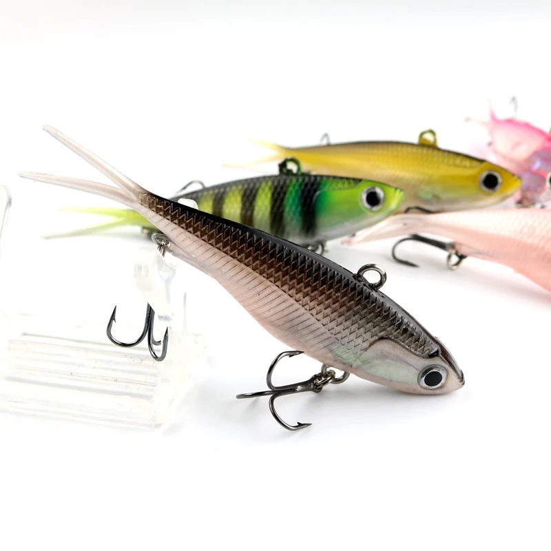 

Fishing 20g 30g 9.5cm long tail soft lead fish fishing lures luminous fishing tackle soft bait bass hook