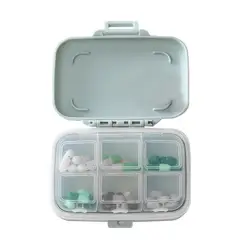 Таблетки коробка для хранения Медицина Дело 6 отсеков Организатор Портативный Классификация для путешествий E2S