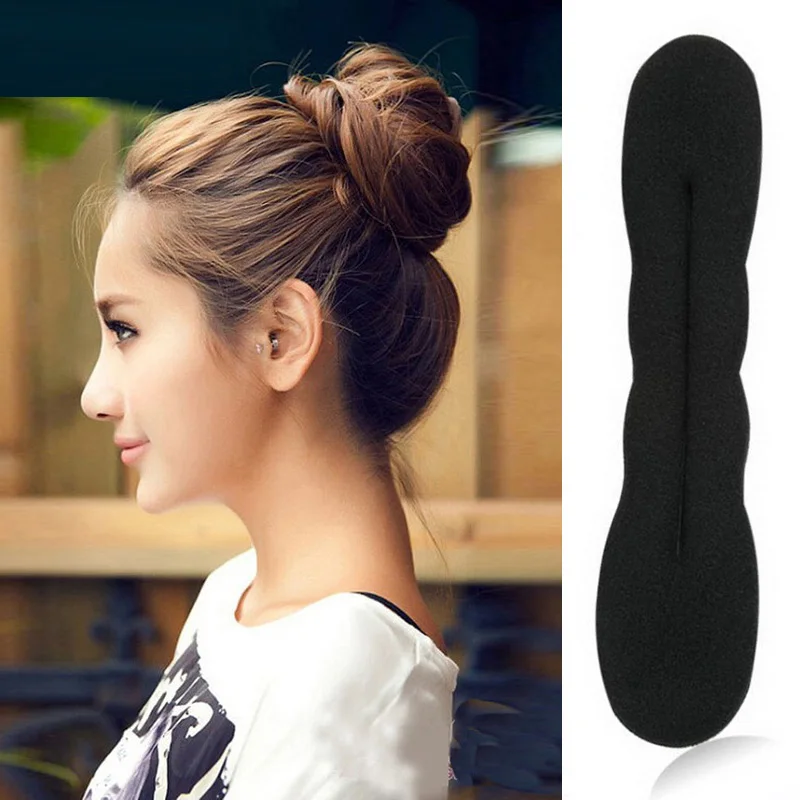 

22CM Magic Foam Sponge Hair Plate Donut Bun Maker Former Twist Tool Styling
