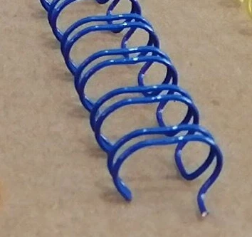 100 шт./кор. A4 Размеры 3:1 шаг 34 кольца 6,4-14,3 мм Цвет стали железа двойные петли провода бандажная проволока расчески связывания кольца - Цвет: 14.3mm-Blue