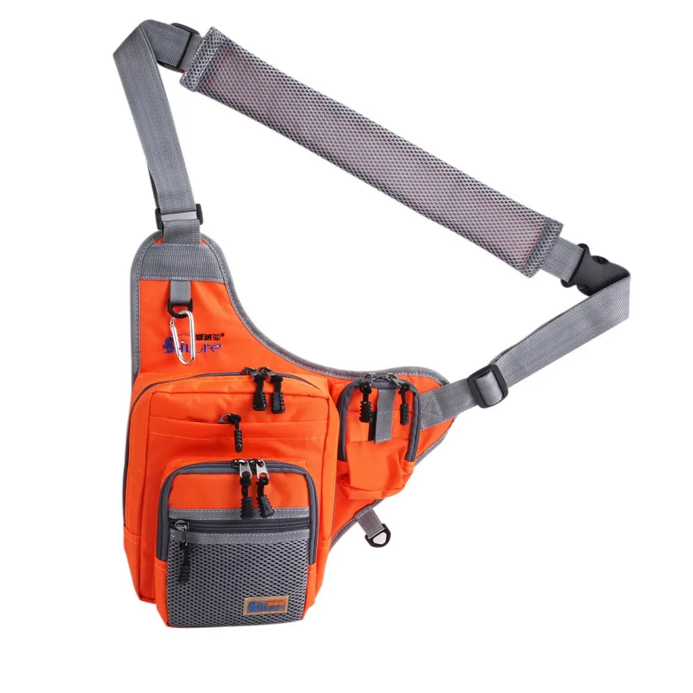 WATERPROOF FISHING TACKLE BAG PACK SHOULDER WAIST BOX REEL LURE BIG STORAGE CASE Multi-pockets Fishing Bag
