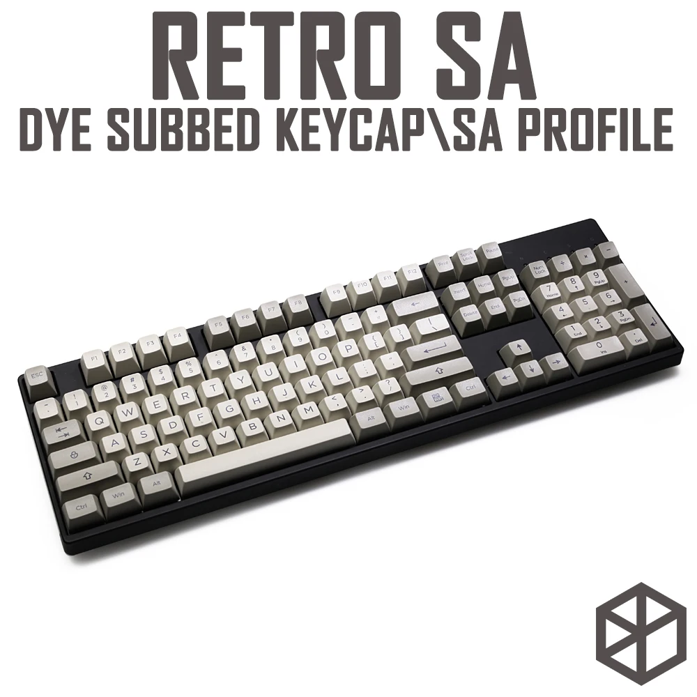 retro ibm sa profile Dye Sub Keycap Set thick PBT plastic keyboard gh60 xd60 xd84 cospad tada68 rs96 zz96 87 104 660