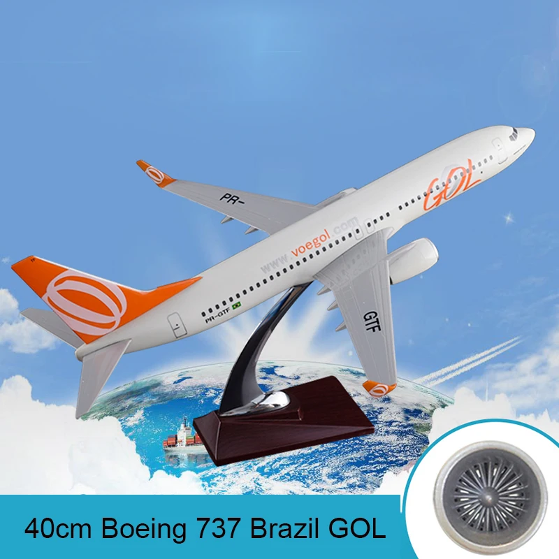 40 см Boeing 737 Бразилия гол модель самолета Бразилия Airlines B737-800 PR-GTF самолета Airbus самолетов смолы авиации Airways модель