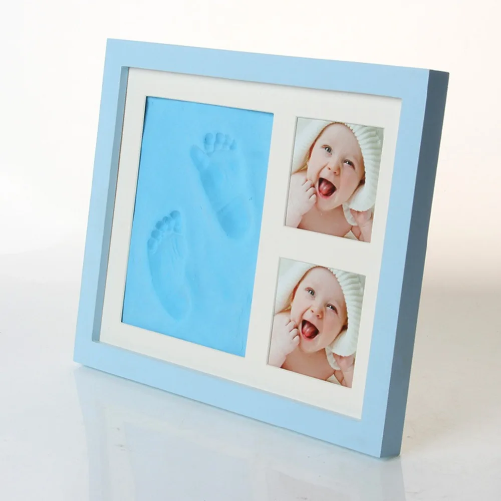 Newborn Baby Handprint Footprint Pad Hand & Footprint Makers Safe Clean Non-Toxic Touch Ink Pad Photo Frame Handprint Mud Suit