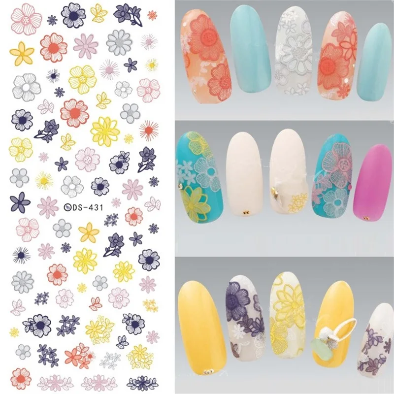 

Colorful Lavender Water Decal Spring Fresh Flower Cute Cat Dog Bunny Rabbit Nail Art Transfer Sticker Manicure Nail Art Deccor