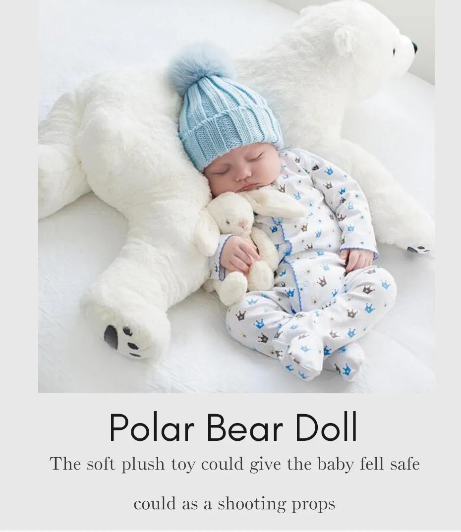 Подушка для новорожденного полярный медведь игрушки в виде животных с плюшевой набивкой Kawaii плюшевая детская мягкая игрушка Детские игрушки для детской комнаты украшение-кукла