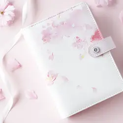 2019 Yiwi вишни розовый синий A5 A6 сборщик листового листа Искусственная кожа записная книжка Дневник Журнал книги
