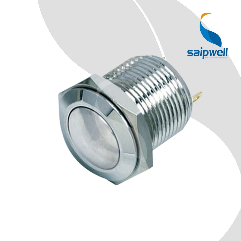 

ResetableType Waterproof IP67 Mini Button Switch / Round Shape Metal Push Button Switch (SP16-D2)