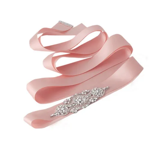 Pink TOPQUEEN S05, западные свадебные стразы, ремни, белый пояс для женщин, блестящий свадебный пояс, жемчужный пояс для девочек, стиль, Свадебный ремень - Цвет: Pink
