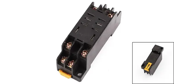 PTF08A 8Pin 35mm DIN Rail Panel Mounted HH53P Power Relay Socket Base